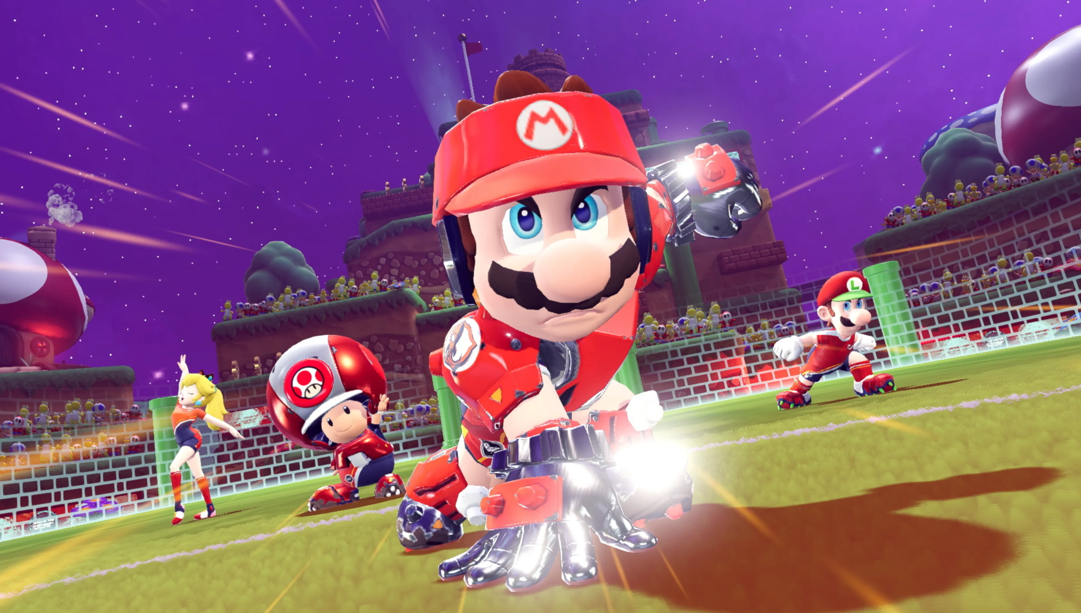 Mario Strikers Battle League and rocket league